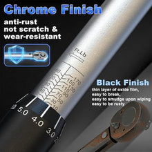 Load image into Gallery viewer, 1/4 3/8 1/2 9PC Torque Wrench Set 20-220 In lb,5-45 &amp;10-170 Ft lb,3 extension bar &amp; 3 adapter,3% Accuracy,72 T,Chrome plated,anti-rust,no scratch &amp; wear-resistant than Black,for DIY, bike,car &amp; truck, Silverblack_605
