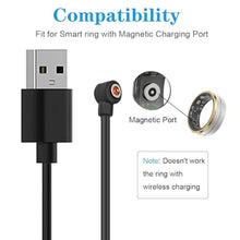 Load image into Gallery viewer, [1-Pack] Smart Ring Charger Cable,Compatible with R02 R03 R06 R08 R09 R10 R11 R11M SR11M R12 BJ02 SRC01 SRC10 SR08 SR09 SR10 SR11 Smart Ring Magnetic Charging Cable, Black_1659
