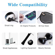 Load image into Gallery viewer, [1-Pack] Smart Ring Charger Cable,Compatible with R02 R03 R06 R08 R09 R10 R11 R11M SR11M R12 BJ02 SRC01 SRC10 SR08 SR09 SR10 SR11 Smart Ring Magnetic Charging Cable, Black_1661
