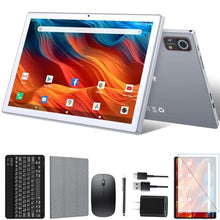 Load image into Gallery viewer, 10.1 Inch Android Tablet, 8GB + 128GB, 2 in 1 Silver with Keyboard Kit_1
