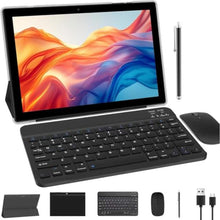 Load image into Gallery viewer, 10 inch Tablet with Keyboard 2 in 1 Tablet Android 15 Tablets Include Case Mouse Stylus 6000mAh battery 8GB+32GB Support 1024GB Expandable 10.1" Tableta, 2MP+8MP Dual Camera WiFi-6 Bluetooth Tablets, Black_1
