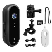 Load image into Gallery viewer, 1080P Mini WIFI Action Camera, 128G Thumb Portable Body Cam Wearable Video Recorder With Motion detection Camcorder, Helmet Mount, Magnetic Sport DV for Cycling, Diving, Travel, and Outdoor Adventures, black_1
