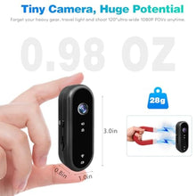 Load image into Gallery viewer, 1080P Mini WIFI Action Camera, 128G Thumb Portable Body Cam Wearable Video Recorder With Motion detection Camcorder, Helmet Mount, Magnetic Sport DV for Cycling, Diving, Travel, and Outdoor Adventures, black_465
