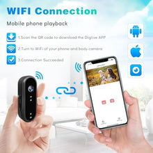 Load image into Gallery viewer, 1080P Mini WIFI Action Camera, 128G Thumb Portable Body Cam Wearable Video Recorder With Motion detection Camcorder, Helmet Mount, Magnetic Sport DV for Cycling, Diving, Travel, and Outdoor Adventures, black_466
