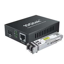 Load image into Gallery viewer, 10Gtek Gigabit Ethernet Media Converter with a 1000Base-SX Module Included, MMF Dual LC Fiber to Ethernet RJ45 Converter for 10/100/1000Base-Tx to 1000Base-SX, UL Certified, up to 550m_1
