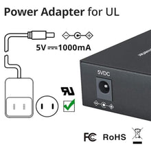 Load image into Gallery viewer, 10Gtek Gigabit Ethernet Media Converter with a 1000Base-SX Module Included, MMF Dual LC Fiber to Ethernet RJ45 Converter for 10/100/1000Base-Tx to 1000Base-SX, UL Certified, up to 550m_7846
