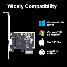 Load image into Gallery viewer, 10Gtek Gigabit Ethernet PCIe RJ45 Network Card NIC with Realtek RTL8111H, X_161
