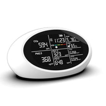 Load image into Gallery viewer, 12-in-1 Air Quality Monitor Indoor, Portable Air Quality Monitor, for CO2, PM1.0, PM2.5, HCHO, TVOC and Others, Air Quality Tester for Home, Hotel, Office, Car, Battery Powered Air Monitor (White)_1
