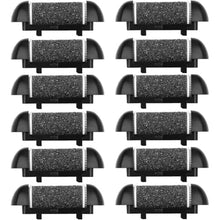 Load image into Gallery viewer, 12 Pack Replacement Refill Rollers for Electric Foot File Callus Remover Pedicure Kit Tools Grinding Roller Head for Hard Callus and Tough Dead Skin (12pcs Heavy Coarse), Black_1
