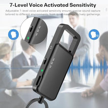 Load image into Gallery viewer, 128GB Digital Voice Recorder 9000 Hours Storage, 24-Hour Battery, Intelligent Noise Reduction, USB-C Voice Activated Audio Recorder for Meetings, Lectures, Interviews_1812
