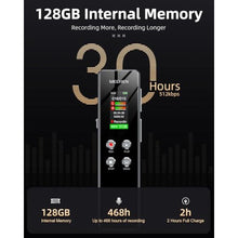 Load image into Gallery viewer, 128GB Digital Voice Recorder for Lectures Meetings - MECHEN 1536Kbps Voice Activated Recording Device Audio Recorder with Playback,Password_1993
