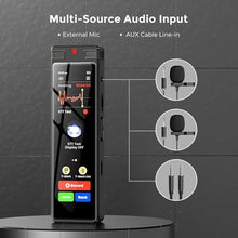 Load image into Gallery viewer, 136GB AI Voice Recorder, TIMMKOO Digital Voice Recorder with Playback, Offline Transcribe and Online Summarize/Mindmap/Translation Base on AI Technology, Voice Activated Audio Recorder (Black)_443
