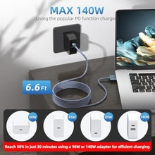 Load image into Gallery viewer, 140W USB C to Magnetic 3 Charging Cable for MacBook Air Pro(2M/6.6FT)Blue_309
