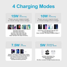 Load image into Gallery viewer, 15W Wireless Charger for Samsung Galaxy S25 Edge S25+ S24 S23 S22 S21 S20 Plus Ultra, Note 20, Z Fold 6 5 4 5G, Z Flip 6 5 4 5G, Fast Charging Pad for Google Pixel 9, 9 Pro, 9 Pro XL, 9 Pro Fold, 8_1757

