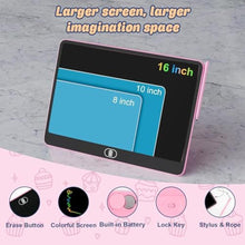 Load image into Gallery viewer, 16 Inch LCD Writing Tablet for Kids, Electight Colorful Doodle Board(Pink)_1124
