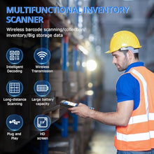 Load image into Gallery viewer, 1D 2D Barcode Scanner Wireless, JRHC Portable Inventory Scanner &amp; PDA Data Collector PDT Inventory Device with Long Transmission Distance Wireless Bar Code Reader with 2.8" LCD Screen_3740
