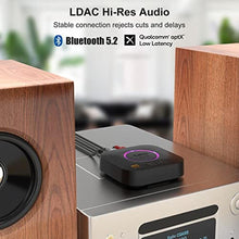 Load image into Gallery viewer, 1Mii B06S+ Bluetooth 5.2 Receiver, HiFi Bluetooth Audio Adapter w/LDAC, aptx HD &amp; aptx Low Latency, Long Range Hi-Res Audio with Volume Control, 3.5 mm &amp; RCA Outputs, Easy Setup for Home Stereo System_1388
