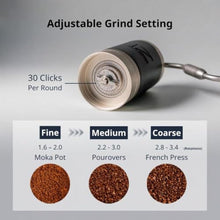 Load image into Gallery viewer, 1Zpresso J Manual Coffee Grinder Silver with Assembly Stainless Steel Conical Burr - Numercial Internal Adjustable Setting for Pour Over French Press Cold Brew._4904
