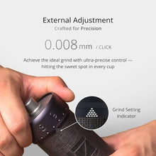 Load image into Gallery viewer, 1Zpresso J-Ultra Manual Coffee Grinder Iron Gray, Conical Burr, Foldable Handle, Magnet Catch Cup Capacity 40g, Numerical Adjustable Finely Setting, Faster Grinding Efficiency Ideal for Espresso, IronGray_5028
