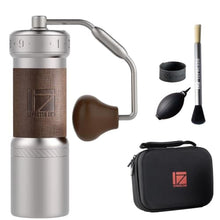 Load image into Gallery viewer, 1Zpresso K-Ultra Manual Coffee Grinder Silver with Carrying Case, Assembly Consistency Grind Stainless Steel Conical Burr, Foldable Handle, Numerical External Adjustable Setting, All-Round Grinder, KUltraSilverwithCarryingCase_1
