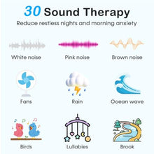 Load image into Gallery viewer, 2-in-1 Sound Machine Alarm Clock: 30 Non-Looping Sounds, Compact, Black_1755
