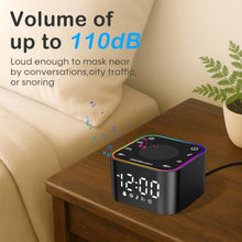 Load image into Gallery viewer, 2-in-1 Sound Machine Alarm Clock: 30 Non-Looping Sounds, Compact, Black_1757
