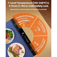 Load image into Gallery viewer, 2 Pack Food Warming Mat for Countertop, Extra Large Electric Warming Tray with 7 Adjustable Temperature, 6 Timer, Roll Up Food Warmers for Parties Buffet, Portable Silicone Heating Tray Kitchen Gifts_2797
