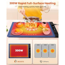 Load image into Gallery viewer, 2 Pack Food Warming Mat for Countertop, Extra Large Electric Warming Tray with 7 Adjustable Temperature, 6 Timer, Roll Up Food Warmers for Parties Buffet, Portable Silicone Heating Tray Kitchen Gifts_2798

