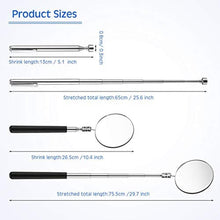 Load image into Gallery viewer, 2 Pcs Telescoping Inspection Mirror Set 3 Lb Magnetic Stick Gadget 3.14 Inches Flexible Round Mirror 29.5 Inches Extra Long Handle Telescoping Magnet Pickup Tools for Christmas Birthday Father's Day_27
