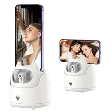 Load image into Gallery viewer, 2025 Upgraded Auto Face Tracking Phone Holder with Remote, AFARER 360Rotation Tracking, 360Tripod Body face Smart Shooting Gesture Control Moving Tripod for Phone Video,Vlog No APP- White_1
