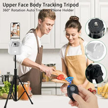 Load image into Gallery viewer, 2025 Upgraded Auto Face Tracking Phone Holder with Remote, AFARER 360Rotation Tracking, 360Tripod Body face Smart Shooting Gesture Control Moving Tripod for Phone Video,Vlog No APP- White_679
