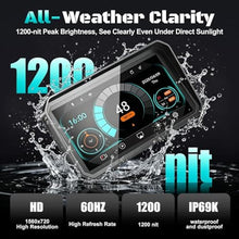 Load image into Gallery viewer, 2026 LBW 6" Portable Motorcycle CarPlay GPS(Includes 128G SD), with Wireless Android Auto, Dual 2K Dash Cam/Recorder, Navigation, HD Waterproof Touchscreen, Quick-Release Magnetic Bracket, TPMS, BT, Black_773
