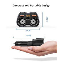 Load image into Gallery viewer, [2026 Upgraded] Cigarette Lighter Splitter, SUPERONE 180W 2-Socket Cigarette Lighter Adapter with Dual QC3.0 and 20W PD USB C Car Charger Splitter for GPS/Dash Cam/Laptop/iPad/iPhone 17/16/15/14/13/12, Black_8565

