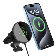 Load image into Gallery viewer, 20W Magnetic Wireless Phone Holder Car Charger,Compatible with MagSafe Car Mount with Fast Charging Function,Wireless Magnet Car Phone Holder for iPhone 14/14 Pro/14 Pro Max/14 Plus and 13/12 Series, Black_1
