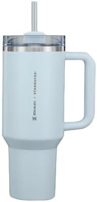 STANLEY Quencher H2.0 FlowState Stainless Steel Vacuum Insulated Tumbler with Lid and Straw for Water, Iced Tea or Coffee (Sky Blue, 40 oz)