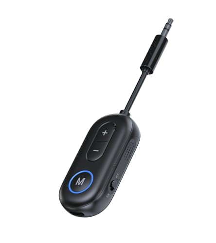 Bluetooth Adapter for Airplane Headphones, KAIY Bluetooth Transmitter Receiver, Wireless Audio Transmitter for TV/PC, AUX Car Adapter for Handsfree Call Music, Music Audio Receiver for Home Stereo