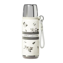 Load image into Gallery viewer, 23oz Insulated Travel Mug Tumbler with Built-in Filter &amp; Lid as Cup - Leak-Proof Stainless Steel Vacuum Flask, Keeps Hot/Cold for 48 Hours, Double-Wall Insulated Water Bottle for Coffee &amp; Tea, AntiqueWhite_1
