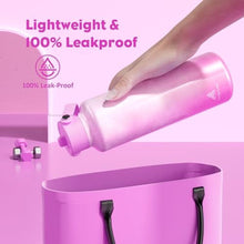 Load image into Gallery viewer, 24 oz Double Walled Water Bottle for Women: Leakproof, Cup Holder Friendly, Standard Mouth, Top Handle, Insulated Stainless Steel Flask for Student, Teacher, Nurse, Commuter, Bag, Home (Cloudy)_5294
