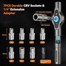Load image into Gallery viewer, 25-in-1 Ratcheting Screwdriver Set with Magnetic S2 Steel Bits, Multi Bit Screwdriver Tool Kit with Storage Case for Electronics Repair, Furniture Assembly, Computer, Bicycle &amp; DIY Home Tools, inGrey_266
