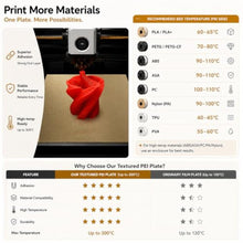 Load image into Gallery viewer, 257x257mm Double-Sided Textured PEI Sheet with QR Code for Bambu Lab P1S, DoubleSidedPEI_1729
