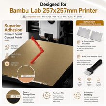 Load image into Gallery viewer, 257x257mm Double-Sided Textured PEI Sheet with QR Code for Bambu Lab P1S, DoubleSidedPEI_1730
