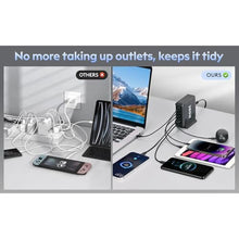 Load image into Gallery viewer, 260W USB C Charger Block GaN III USB Desktop Charging Station 6 Ports QC4.0 Fast Charging Station Hub+PD 100W Type C Laptop Charger Adapter Compatible with MacBook Pro Laptop Tablet and Phone, Black_414
