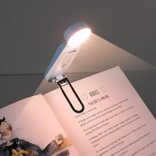 Load image into Gallery viewer, VAVOFO USB Rechargeable Book Light, Blue Light Blocking, Amber Light Clip On Bookmark Shaped Reading Light, Eye Care 6 LEDs Book Light for Bookworms Reading in Bed with 9 Lighting Modes (Light Blue)
