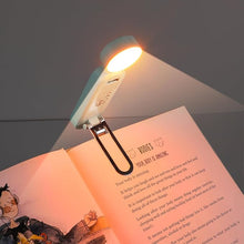 Load image into Gallery viewer, VAVOFO USB Rechargeable Book Light, Blue Light Blocking, Amber Light Clip On Bookmark Shaped Reading Light, Eye Care 6 LEDs Book Light for Bookworms Reading in Bed with 9 Lighting Modes (Powder Green)

