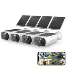 Load image into Gallery viewer, 2K Solar Security Cameras Wireless Outdoor(4 Cams), White_1
