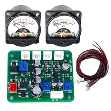 Load image into Gallery viewer, 2PCS 35mm VU Meter Stereo Audio Level Indicator Audio Meter Backlight Adjustable + Audio Level Amplifier Driver Board_1
