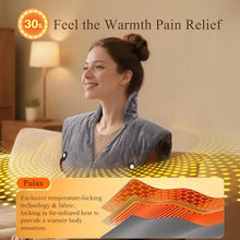 Load image into Gallery viewer, 30s Fast Heating Pad for Neck Shoulders and Back,Far Infrared Energy, 6X Deeper Pain Relief, Weight Neck heating pad, 8 Temp Settings, 240 Mins, Memory Function, Birthday Gift for Women Men(Dark Grey)_22
