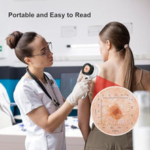 Load image into Gallery viewer, 30x Magnifying Dermatoscope with LED, Rechargeable Handheld Skin Analyzer, 4 Lighting Modes &amp; High Clarity Lens for Skin, Scalp &amp; Hair Follicle Observation, Grey_2958
