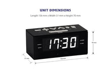 Load image into Gallery viewer, HANNLOMAX HX-144CR Alarm Clock Radio, PLL AM/FM Radio, 1.2&quot; LED Display, Digital Clock with Dual Alarm, AC Operation only. (Black_White LED)
