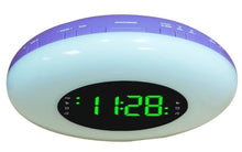 Load image into Gallery viewer, HANNLOMAX HX-162CR AM/FM PLL Radio with Alarm Clock, RGB Mood Light (7 Colors) and Dynamic Mode, 1&quot; LED Display with dimmer Function, AC Operation only (Purple)
